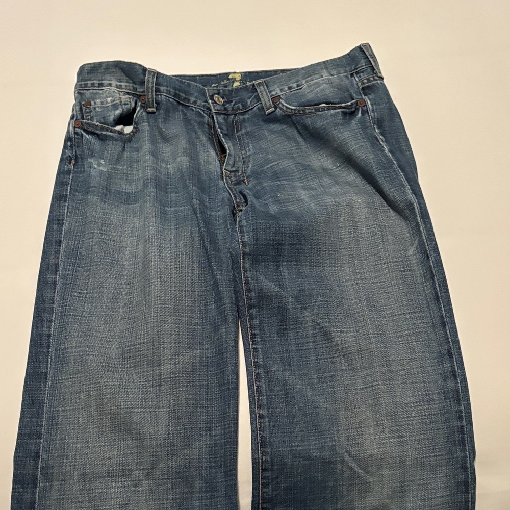 7 For All Mankind Blue Flare & Wide Leg Jeans